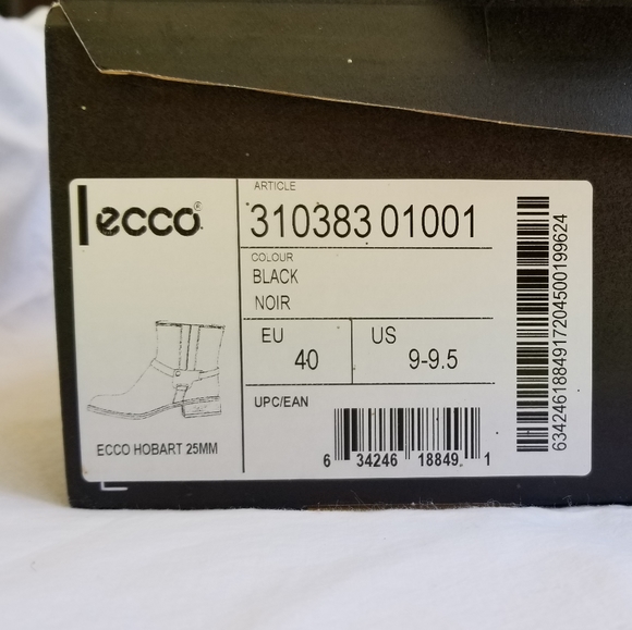 Ecco Hobart 25mm Black Ankle Boots - Picture 4 of 9